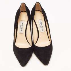 Pre Owned Jimmy Choo Black Suede Romy Pumps Size 40