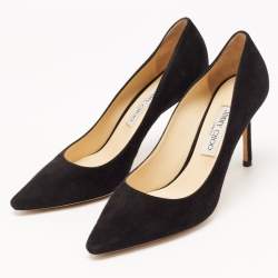 Pre Owned Jimmy Choo Black Suede Romy Pumps Size 40