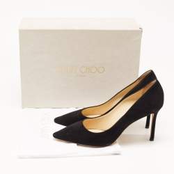 Pre Owned Jimmy Choo Black Suede Romy Pumps Size 40