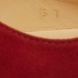 Pre Owned Jimmy Choo Red Suede Romy Pumps Size 37