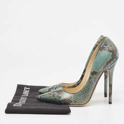 Pre Owned Jimmy Choo Two Tone Python Romy Pumps Size 37
