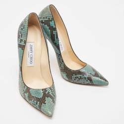 Pre Owned Jimmy Choo Two Tone Python Romy Pumps Size 37