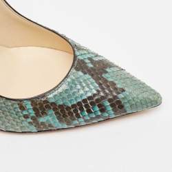 Pre Owned Jimmy Choo Two Tone Python Romy Pumps Size 37