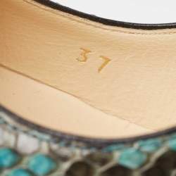 Pre Owned Jimmy Choo Two Tone Python Romy Pumps Size 37