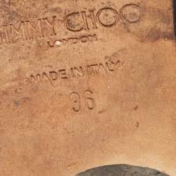 Pre Owned Jimmy Choo Black Glitter Nanda Flat Slides Size 36