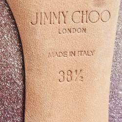 Pre Owned Jimmy Choo Ombre Purple/Silver Glitter Romy Pumps Size 38.5