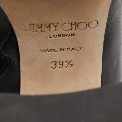مملوكة مسبقًا Jimmy Choo Black Leather Bryn Ankle Boots Size 39.5 