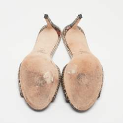 مملوكة مسبقًا Jimmy Choo Multicolor Python Stacey Slide Sandals Size 39