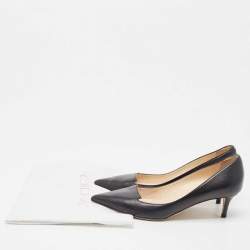 Pre Owned Jimmy Choo Black Leather Allure Pumps Size 36.5