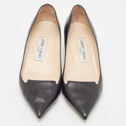 Pre Owned Jimmy Choo Black Leather Allure Pumps Size 36.5