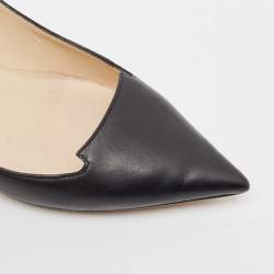 Pre Owned Jimmy Choo Black Leather Allure Pumps Size 36.5