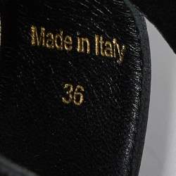 Pre Owned Jimmy Choo Black Cut Out Leather Morton Sneakers Size 36