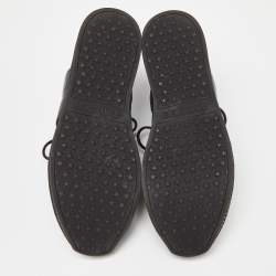 Pre Owned Jimmy Choo Black Cut Out Leather Morton Sneakers Size 36