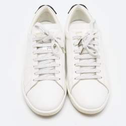 مملوكة مسبقًا Saint Laurent White Leather Court Classic Sneakers Size 39