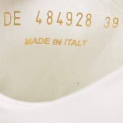 مملوكة مسبقًا Saint Laurent White Leather Court Classic Sneakers Size 39