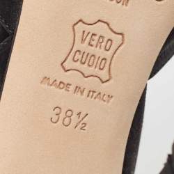 Pre Owned Jimmy Choo Black Satin Tremble Pumps Size 38.5