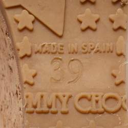 مملوكة مسبقًا Jimmy Choo Red Patent Leather Prova Wedge Sandals Size 39