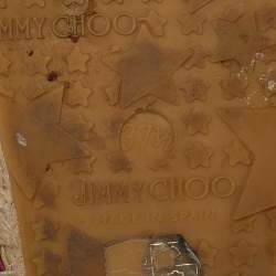 Pre Owned Jimmy Choo Pink Sequins Espadrille Flats Size 37.5