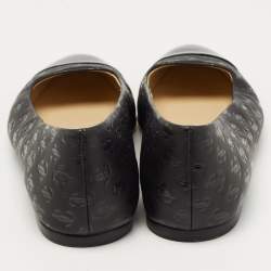 Pre Owned Jimmy Choo Black Patent and Leather Ballet Flats Size 36