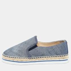 Jimmy choo dawn discount zebra-embossed denim espadrille