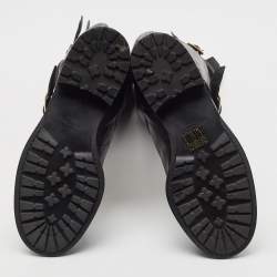 Pre Owned Jimmy Choo Black Leather Knee Length Boots Size 35.5