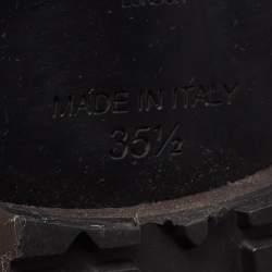 Pre Owned Jimmy Choo Black Leather Knee Length Boots Size 35.5