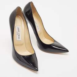 مملوكة مسبقًا Jimmy Choo Black Patent Leather Agnes Pumps Size 39