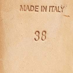 Pre Owned Jimmy Choo Metallic Laminated Suede Allure Pumps Size 38