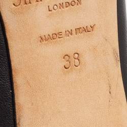 Pre Owned Jimmy Choo Black Leather Slingback Pumps Size 38