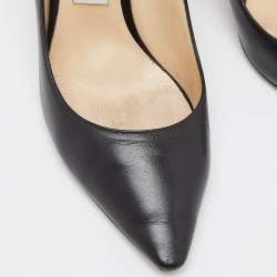 Pre Owned Jmmy Choo Black Romy Pointed Toe Pumps Size 37