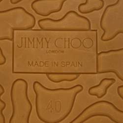 Pre Owned Jimmy Choo Beige Lace Embroidered Ankle Wrap Espadrille Flats Size 40