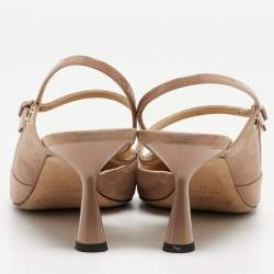 Pre Owned Jimmy Choo Beige Suede Ray Slingback Pumps Size 41