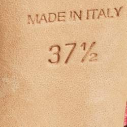 Pre Owned Jimmy Choo Multicolor Lace and Patent Pointed Pumps Size 37.5