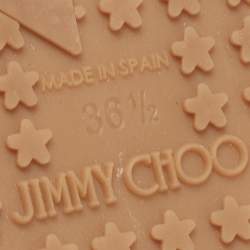 Pre Owned Jimmy Choo Two Tone Embossed Snakeskin Praise Wedge Slingback Pumps Size 36.5