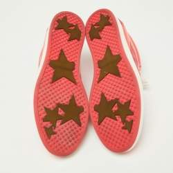 Pre Owned Jimmy Choo Two Tone Suede and Patent Leather Miami Sneakers Size 41