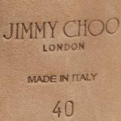 Pre Owned Jimmy Choo Grey Suede Breslin Slingback Pumps Size 40