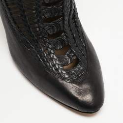 Pre Owned Jimmy Choo Black Leather Knee Length Boots Size 40