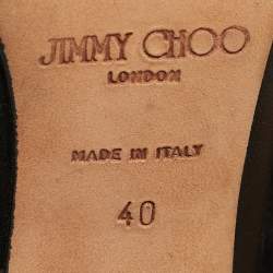 Pre Owned Jimmy Choo Black Leather Knee Length Boots Size 40