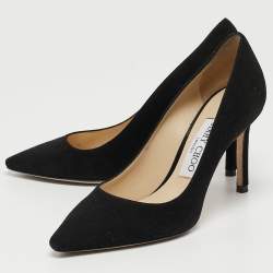 Pre Owned Jimmy Choo Black Suede Romy Pumps Size 35.5