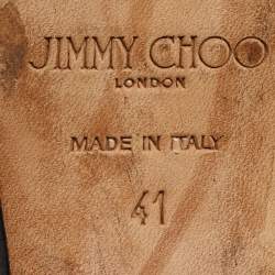 مملوكة مسبقًا Jimmy Choo Black Suede Platform Ankle Strap Sandals Size 41