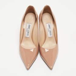 Pre Owned Jimmy Choo Dusty Pink Patent Leather Love Pumps Size 36