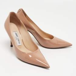 Pre Owned Jimmy Choo Dusty Pink Patent Leather Love Pumps Size 36