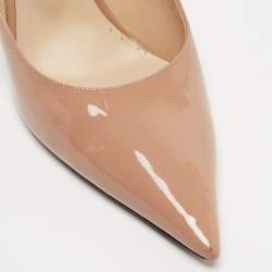 Pre Owned Jimmy Choo Dusty Pink Patent Leather Love Pumps Size 36