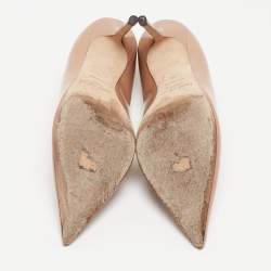 Pre Owned Jimmy Choo Dusty Pink Patent Leather Love Pumps Size 36