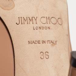 Pre Owned Jimmy Choo Dusty Pink Patent Leather Love Pumps Size 36