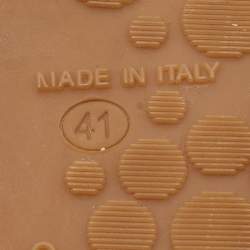 Pre Owned Jimmy Choo Pink Patent Leather Prima Espadrille Wedge Slide Sandals Size 41