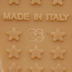 مملوكة مسبقًا Jimmy Choo Red Leather Prima Wedge Sandals Size 38