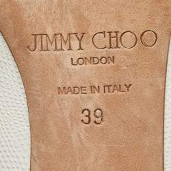Jimmy Choo Cream Texture Leather Tamika Pumps Size 39