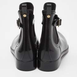 Pre Owned Jimmy Choo Black Rubber Jai Short Rain Boots Size 39