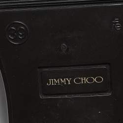 Pre Owned Jimmy Choo Black Rubber Jai Short Rain Boots Size 39